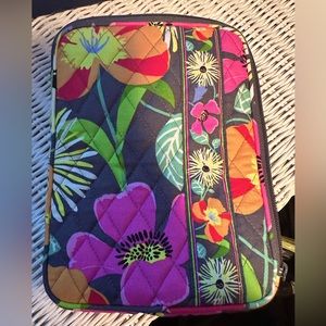 Vera Bradley gray with bright floral tablet case. Soft cover.